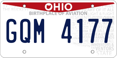 OH license plate GQM4177