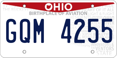 OH license plate GQM4255