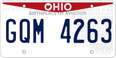 OH license plate GQM4263