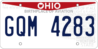 OH license plate GQM4283