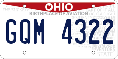 OH license plate GQM4322