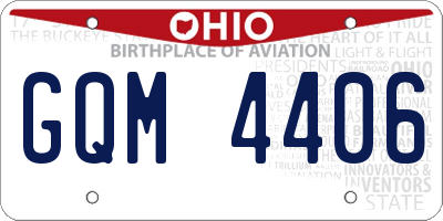 OH license plate GQM4406
