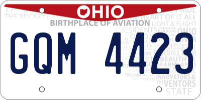 OH license plate GQM4423