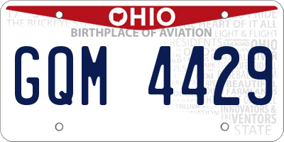 OH license plate GQM4429