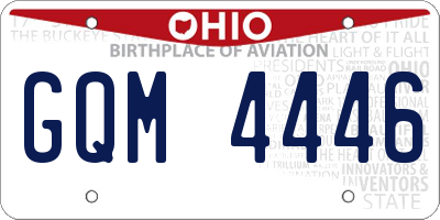 OH license plate GQM4446