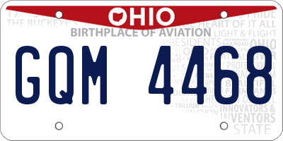 OH license plate GQM4468