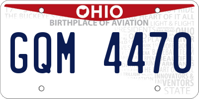 OH license plate GQM4470