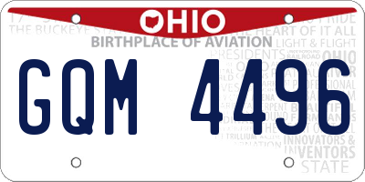 OH license plate GQM4496