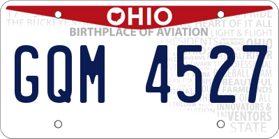 OH license plate GQM4527