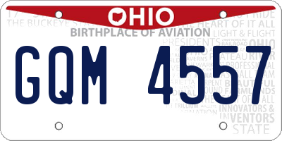 OH license plate GQM4557