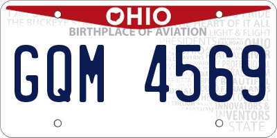 OH license plate GQM4569
