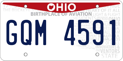 OH license plate GQM4591