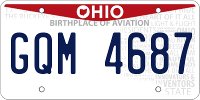 OH license plate GQM4687