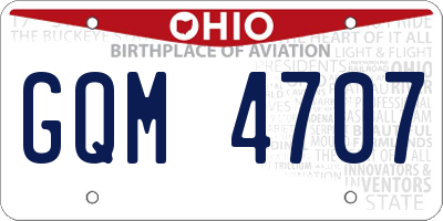 OH license plate GQM4707