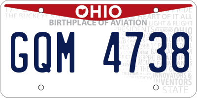 OH license plate GQM4738