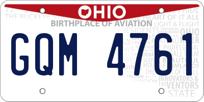 OH license plate GQM4761