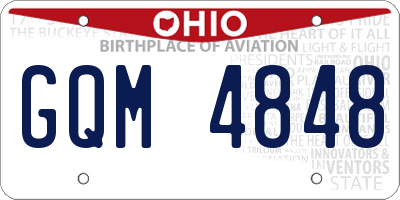 OH license plate GQM4848