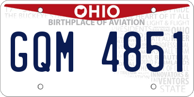 OH license plate GQM4851