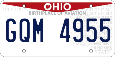 OH license plate GQM4955