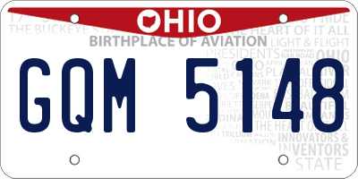 OH license plate GQM5148