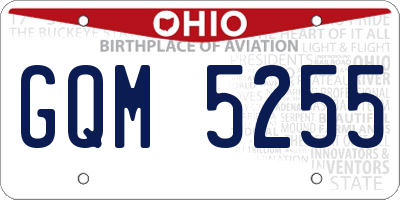 OH license plate GQM5255