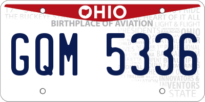 OH license plate GQM5336
