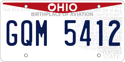 OH license plate GQM5412