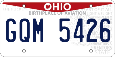OH license plate GQM5426