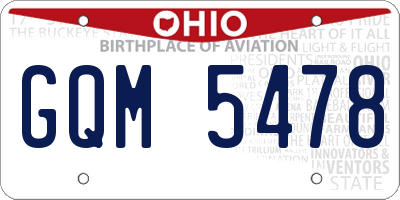 OH license plate GQM5478