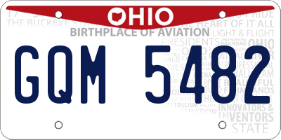 OH license plate GQM5482