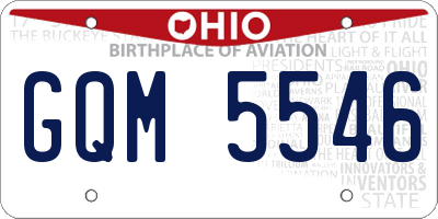 OH license plate GQM5546