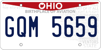 OH license plate GQM5659