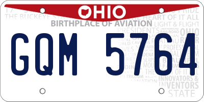 OH license plate GQM5764