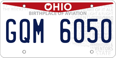 OH license plate GQM6050