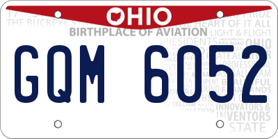 OH license plate GQM6052