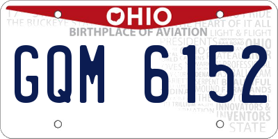 OH license plate GQM6152