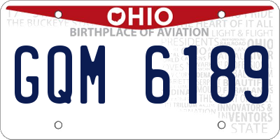 OH license plate GQM6189