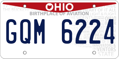 OH license plate GQM6224