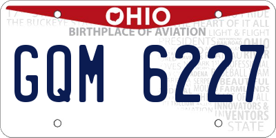 OH license plate GQM6227