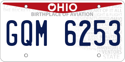 OH license plate GQM6253