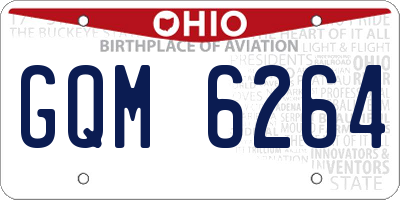 OH license plate GQM6264