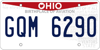 OH license plate GQM6290