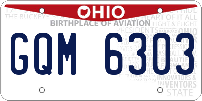 OH license plate GQM6303