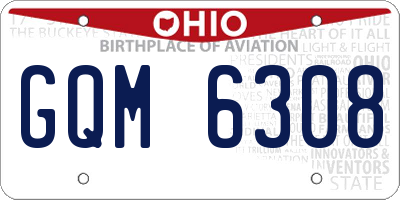 OH license plate GQM6308
