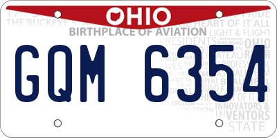 OH license plate GQM6354