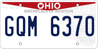 OH license plate GQM6370