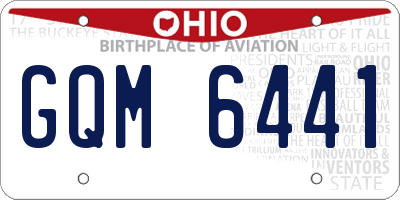 OH license plate GQM6441