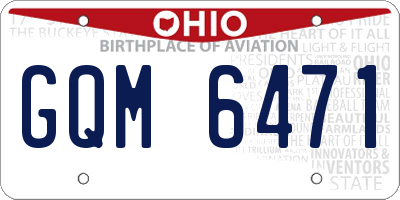 OH license plate GQM6471