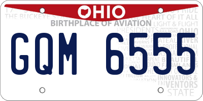 OH license plate GQM6555