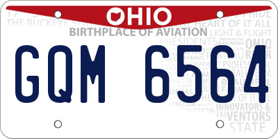 OH license plate GQM6564